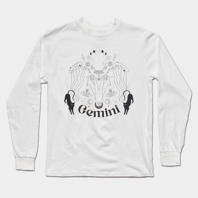 Mystical Gemini Long Sleeve T-Shirt by MitGlück